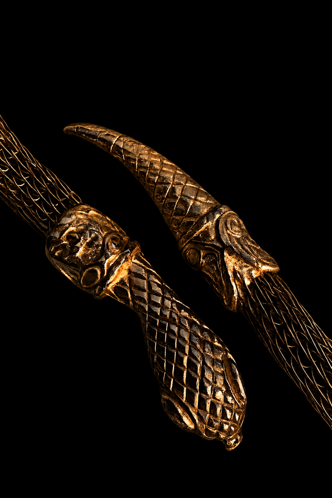 Vintage 1965–72 3D Mesh Snake Necklace/Belt, Unsigned