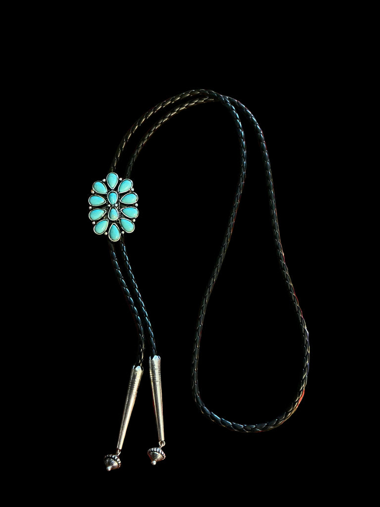 Teardrop Turquoise Bolo Cabochon w/End Caps