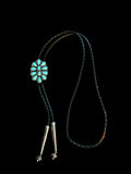 Teardrop Turquoise Bolo Cabochon w/End Caps