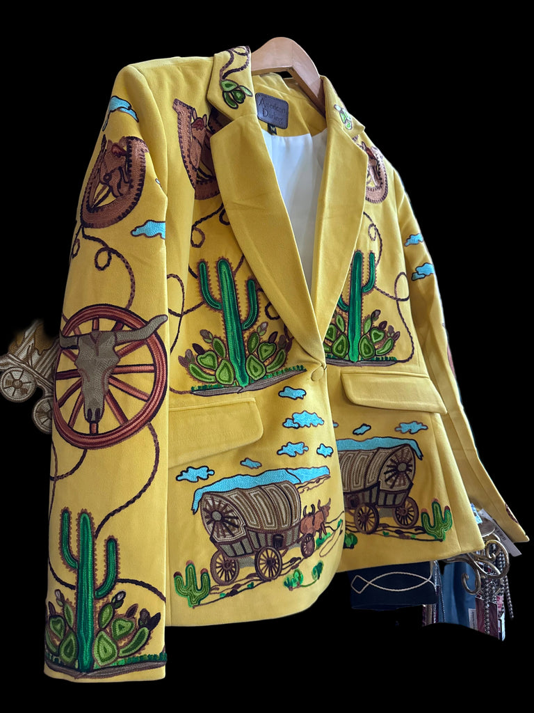 Embroidered Wagon Wheel Jacket