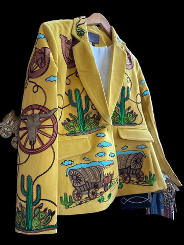Embroidered Wagon Wheel Jacket