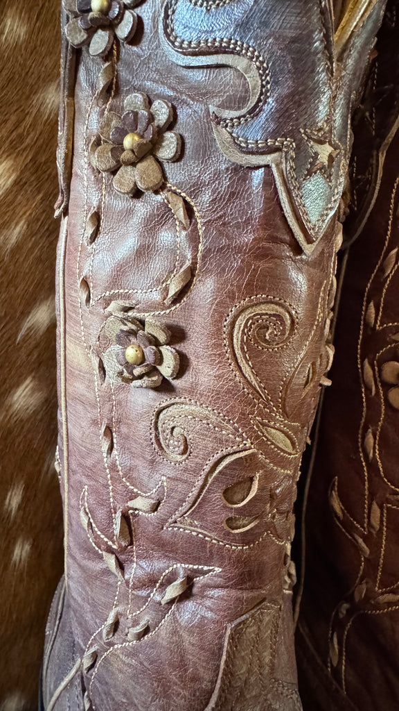 New Old Gringo 3D Floral Chiquiroda Leather Boots