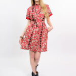 Dominga Red Patterned Dress