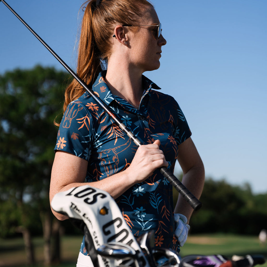 Skulls & Daises Polo Ladies Shirt