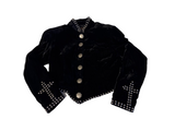 VINTAGE VELVET JACKET CROSS STUDS
