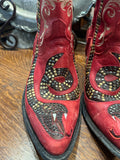 Old Gringo Ankle Boots Snake Motif Inlay 9.5B