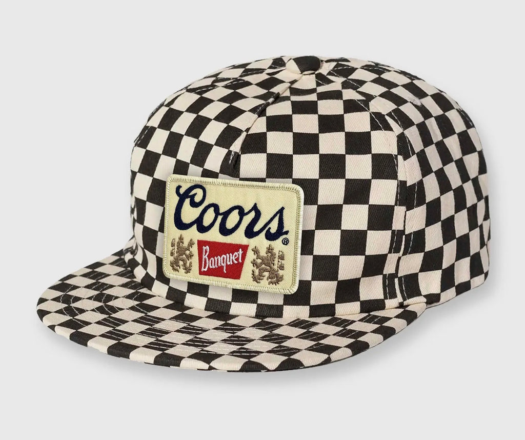 Checkerboard Pit Crew Patch Hat Cap COORS