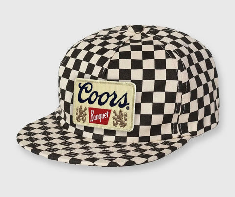 Checkerboard Pit Crew Patch Hat Cap COORS