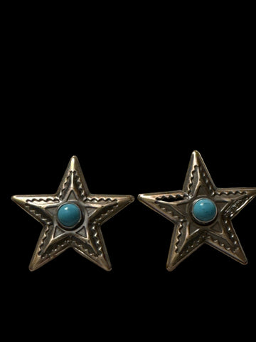 STAR EARRINGS KINGMAN TURQUOISE S/S