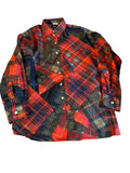 Silk Vintage Plaid Blouse 36