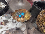 Indian Penny Vintage Buckle Authentic Turquoise & Coral