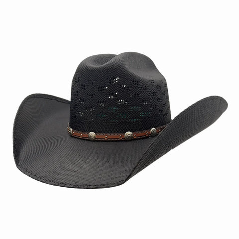 COYOTE COWBOY BLACK STRAW HAT