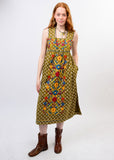 Valentina Olive Embroidered Dress