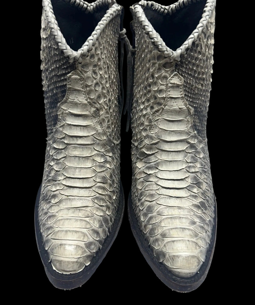 Python Snakeskin Short Boots 10B Mint