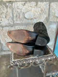Vintage Heavily Hand Tooled Inlay 8.5B Boots