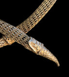 Vintage 1965–72 3D Mesh Snake Necklace/Belt, Unsigned