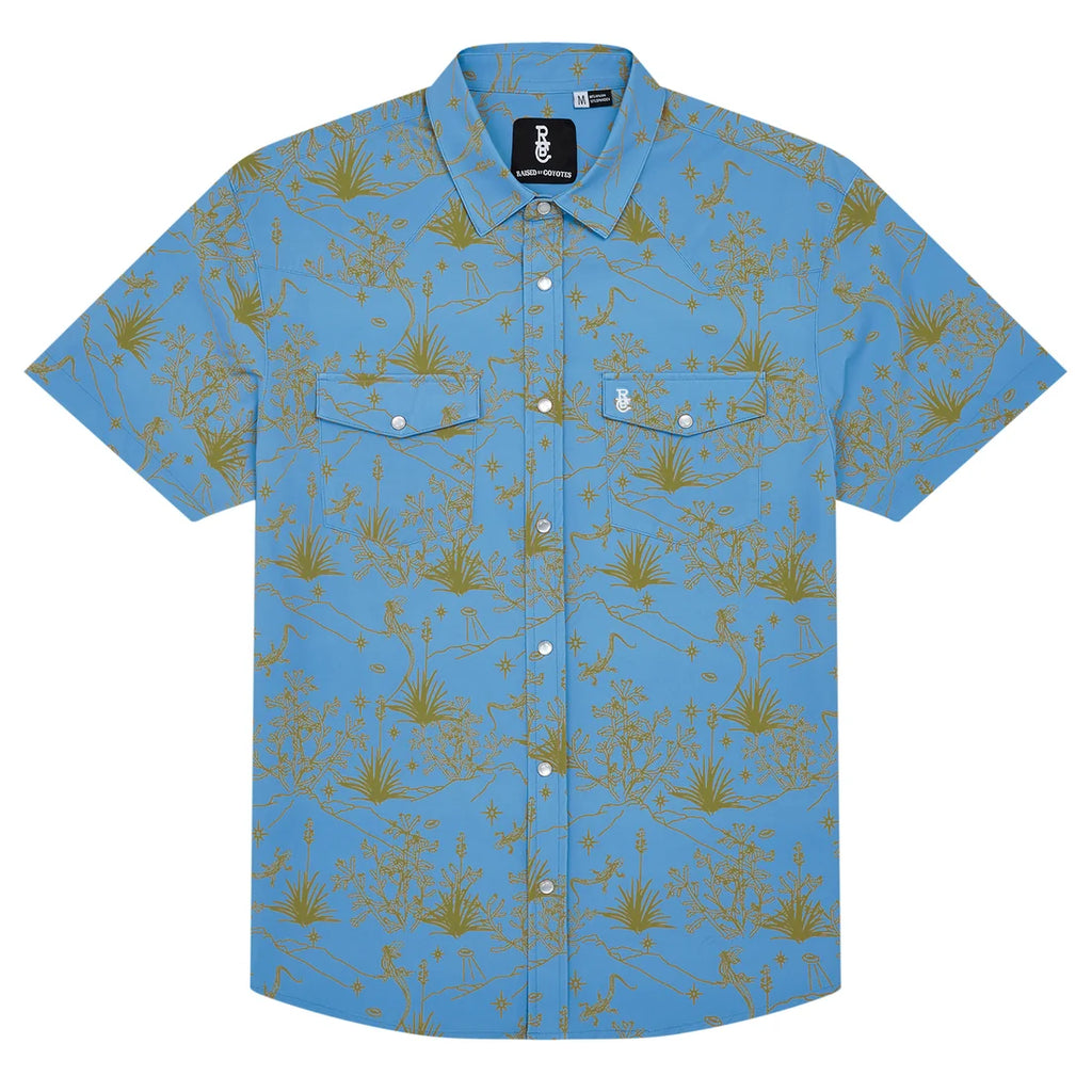Marfa Lights Dusk Pearl Snap Short Sleeve Shirt