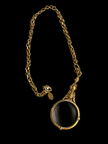 Signed Vintage Joan Rivers Magnifying Glass Pendant Necklace