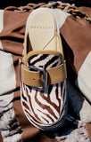 Plia Zebra Comfort Lug Clog Platform Sole Shoes