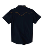 The Prescott Western Shirt Lariat Navy/Gold