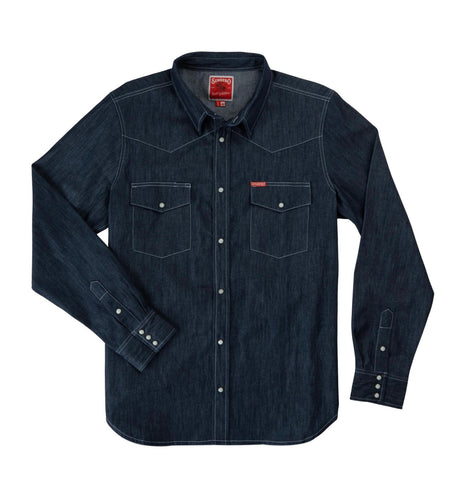 The Wyatt Pearl Snap L/S Dark Denim Shirt