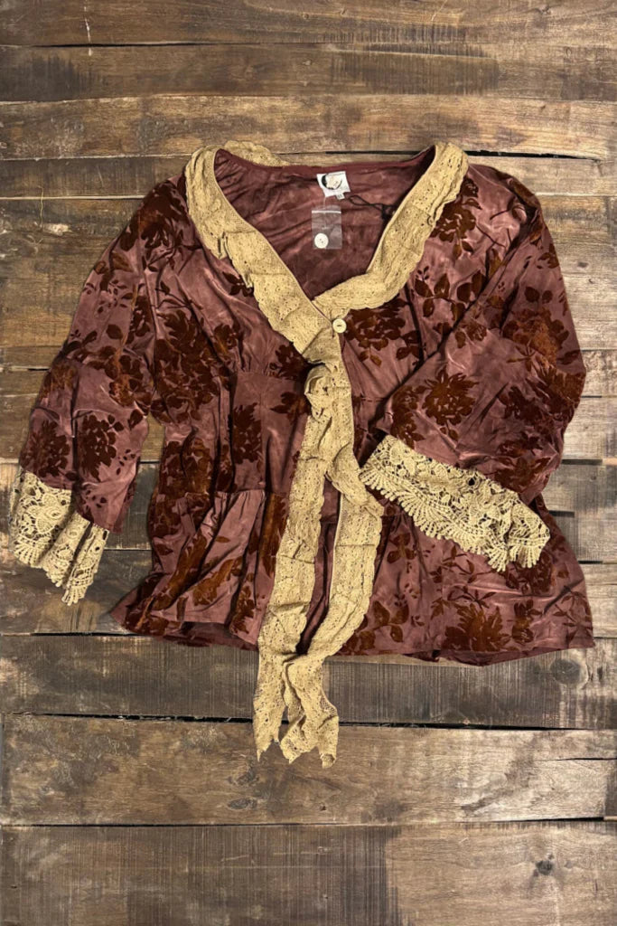 Crushed Petals Jacket Velvet Lace