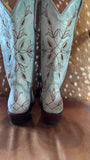 New Old Gringo YKY 7.5  Blue Bronze Inlays Boots