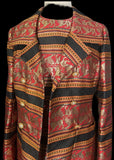 Vintage Dress Coat Set Baroque Style Brocade Jacquard