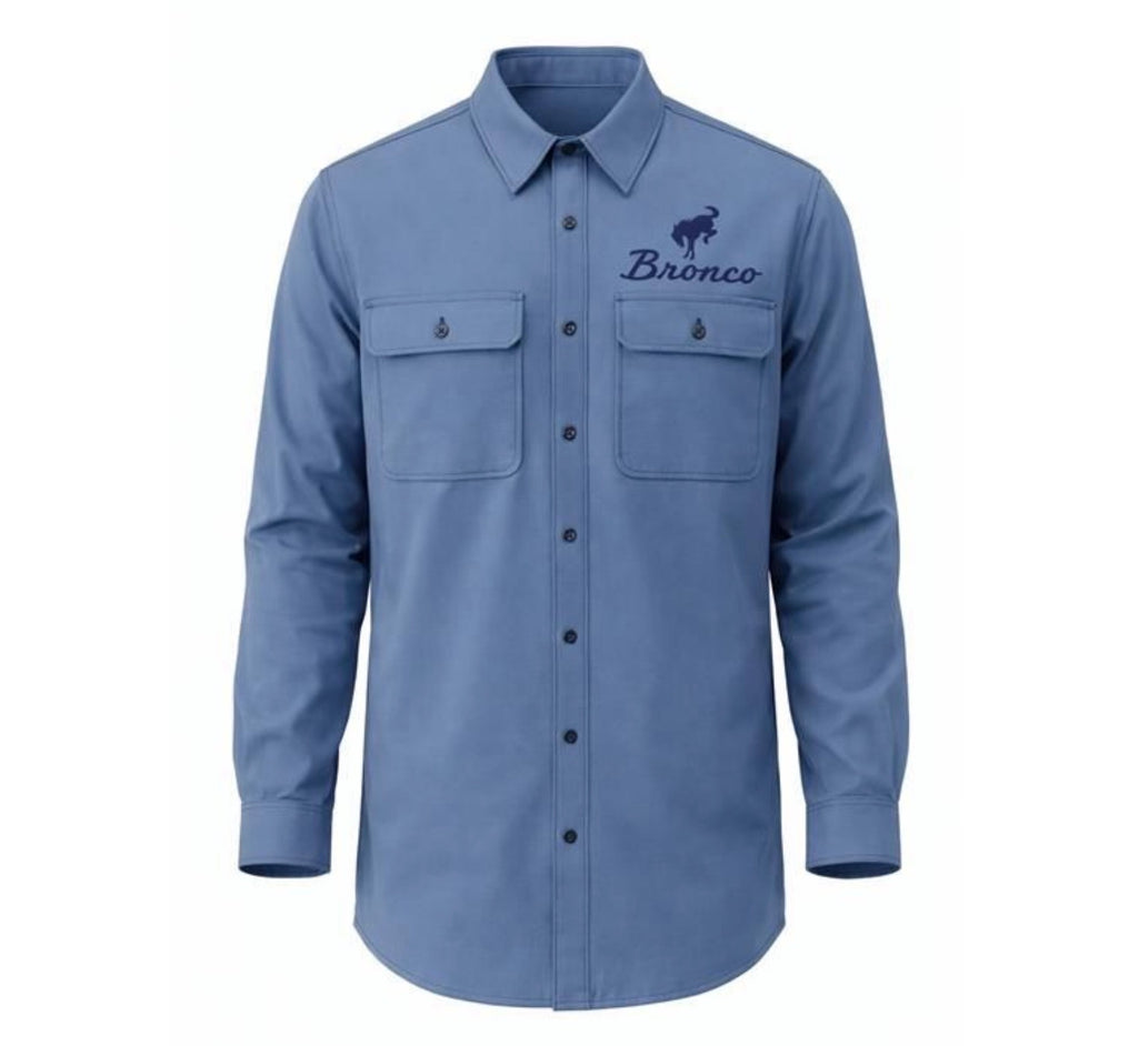 Bronco Logger Shirt Chambray Horse Graphic