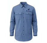 Bronco Logger Shirt Chambray Horse Graphic