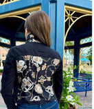 Black Denim Stirrup Jacket