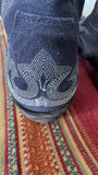 VINTAGE NAVY SUEDE 13” DIEGO BOOTS 7.5 OLD GRINGO