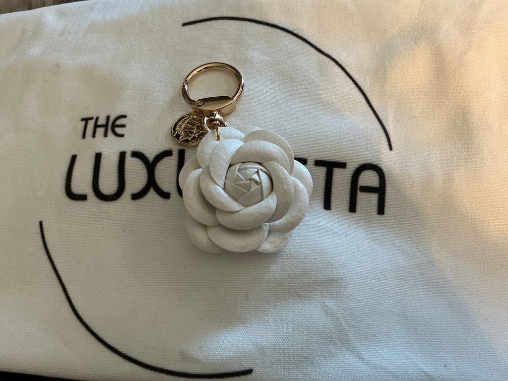 White Handmade Camellia Flower Charm