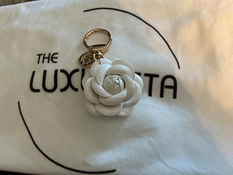 White Handmade Camellia Flower Charm