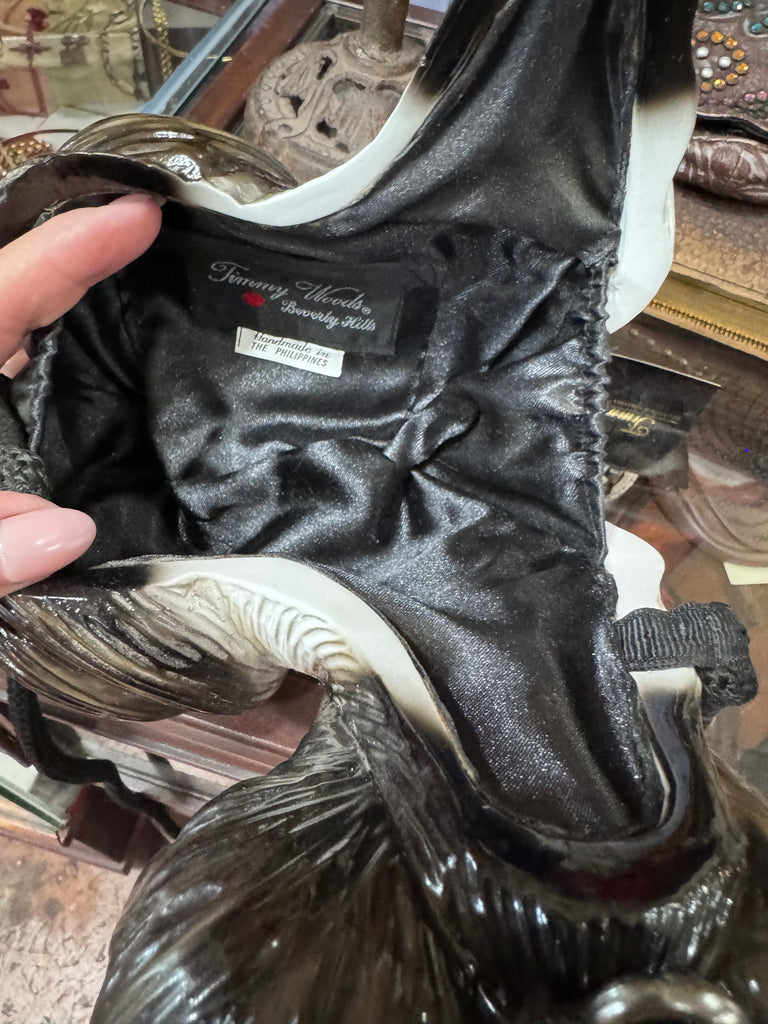 NEW VINTAGE WOOD PAPILLON PURSE