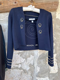 Vintage St John Sweater Navy & Gold S