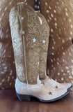 YKY Old Gringo Jena Star Inlay Crackle Boots 8