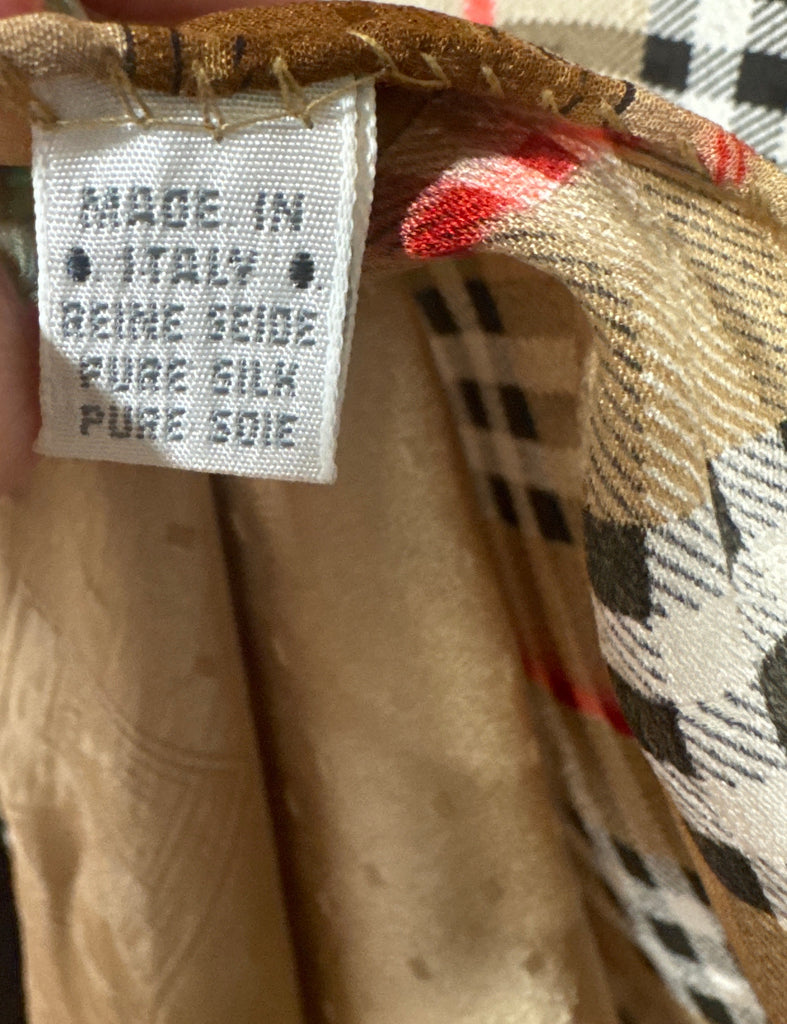 Authentic Vintage Burberrys Silk Scarf