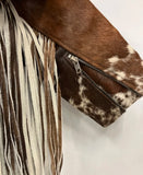 TONS of Fringe Brazilian Cowhide Jacket L NWT