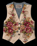 Vintage Floral Vest M English Roses