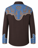 Vintage Western Shirt M Pearl Snaps Embroidered