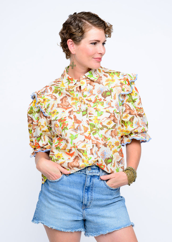 Annie Ivory Patterned Top