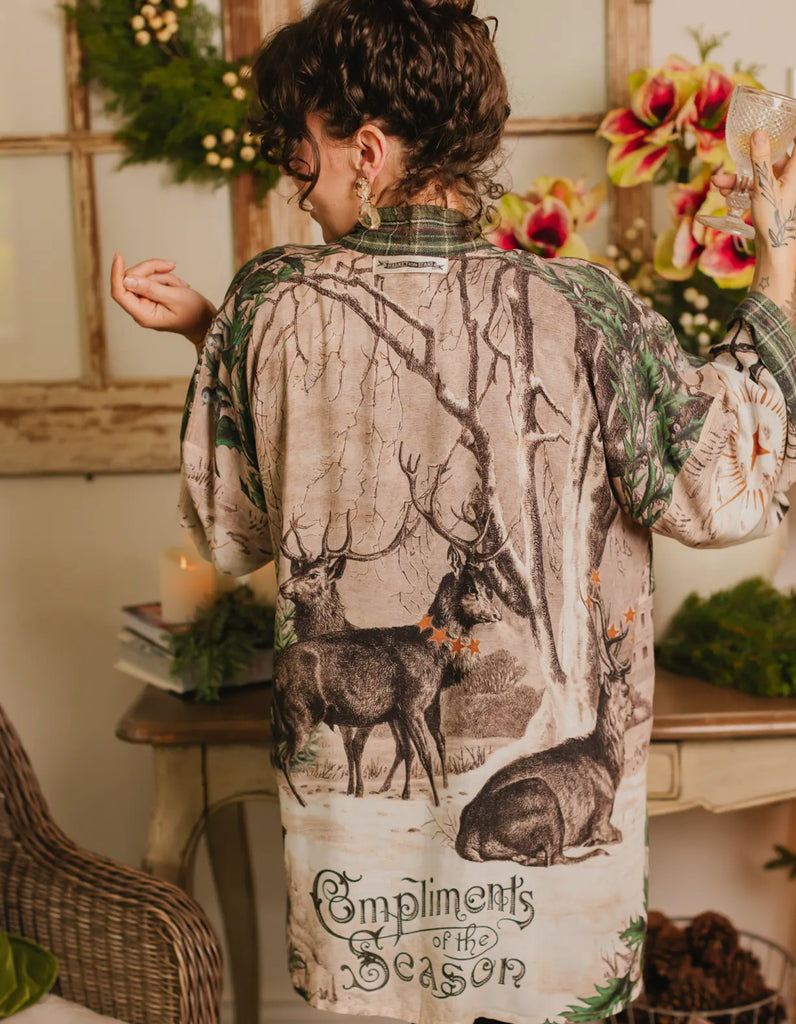 Winter Wish Christmas Bamboo Cardigan with Belt