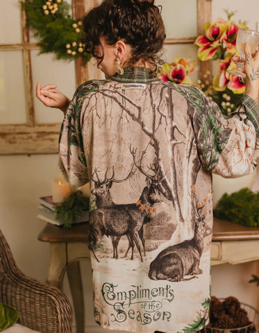 Winter Wish Christmas Bamboo Cardigan with Belt