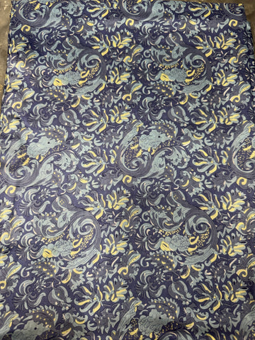 Frontier #8 Blue Silk Scarf Wild Rag