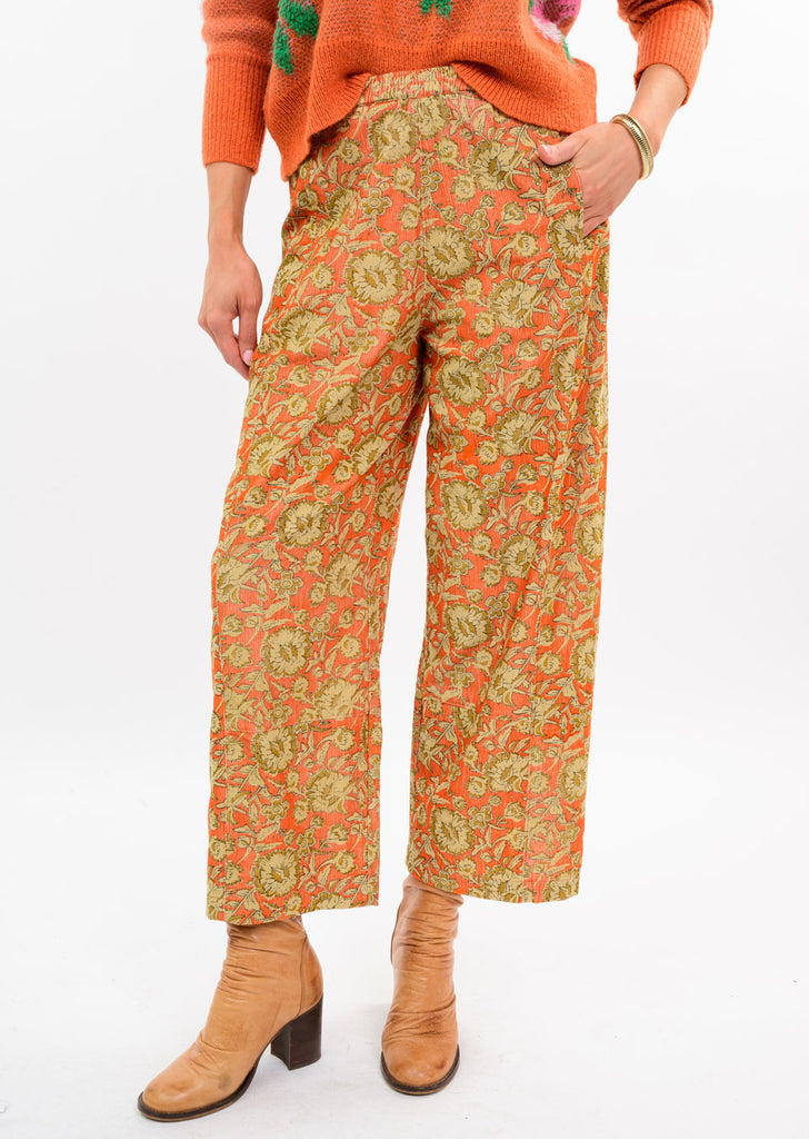 PEACH ROSE BARREL PANTS