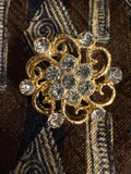 The Art Deco Custom Rhinestone Silk Tie
