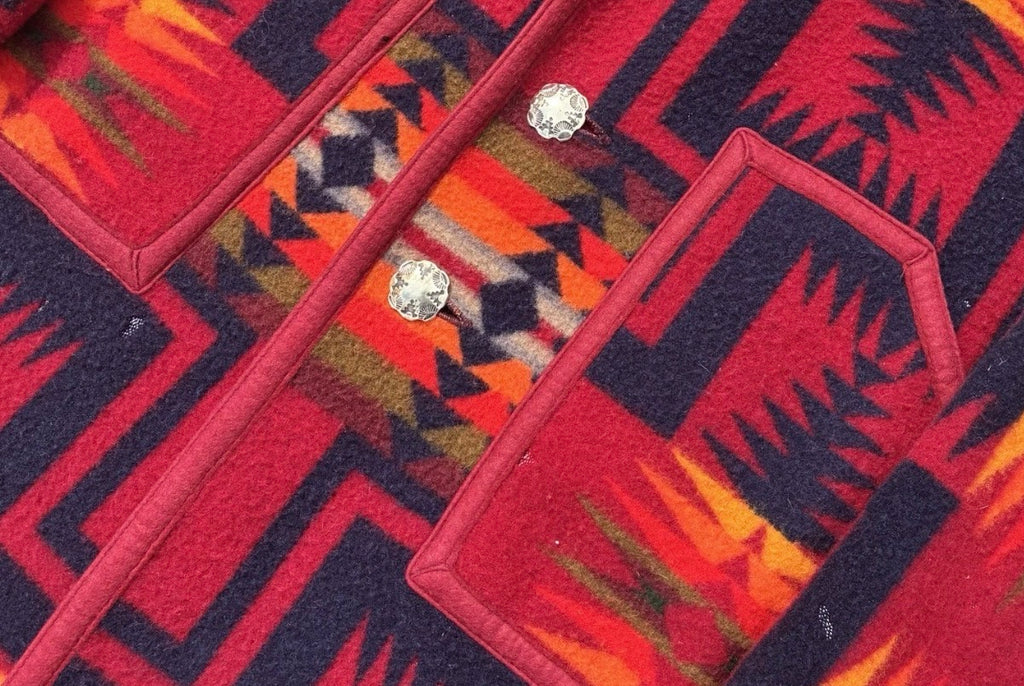 Vintage Blanket Coat Southwestern M