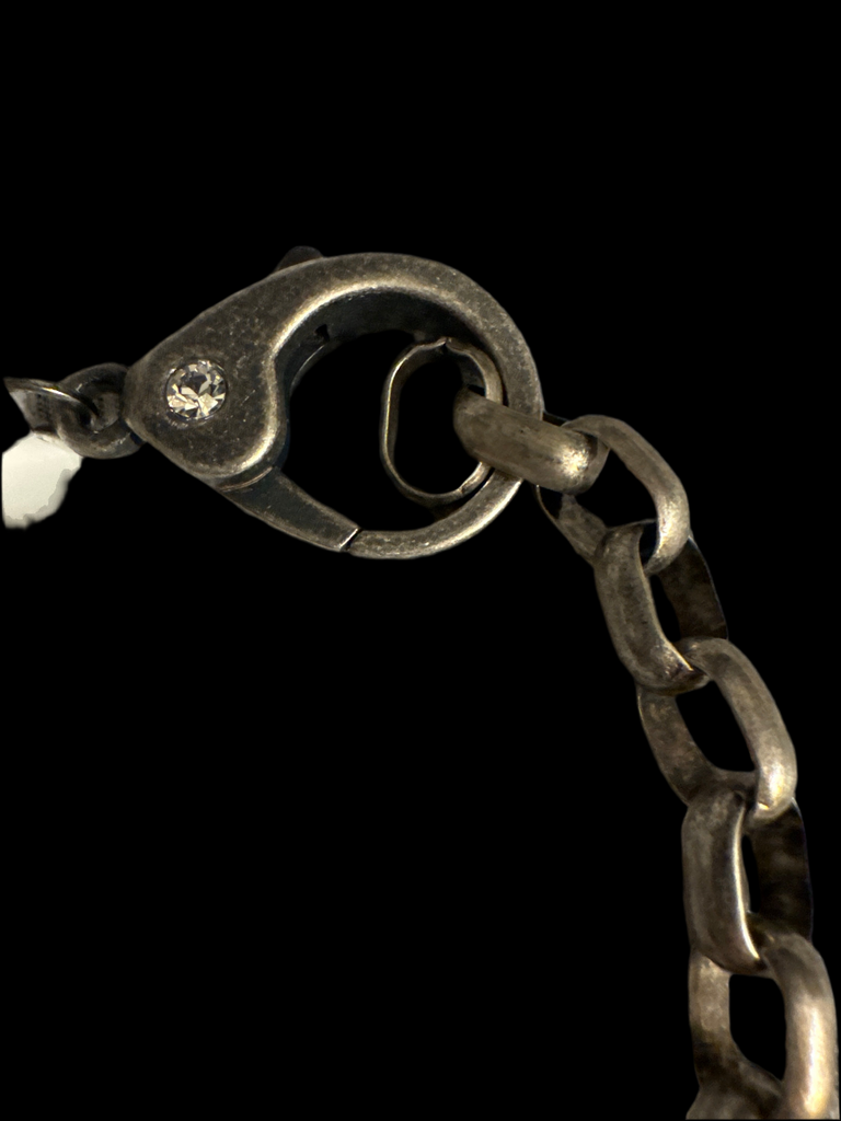 Double Snaffle Choker Rolo Silver/Gold