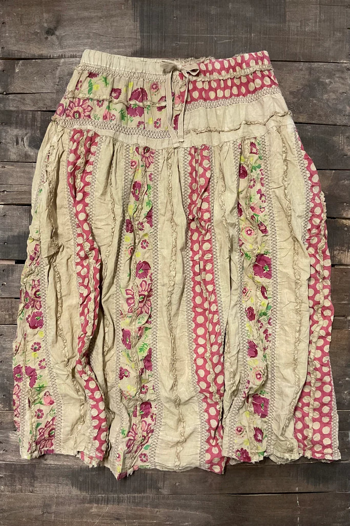 Garden Day Dream Skirt - Polka Dot Floral